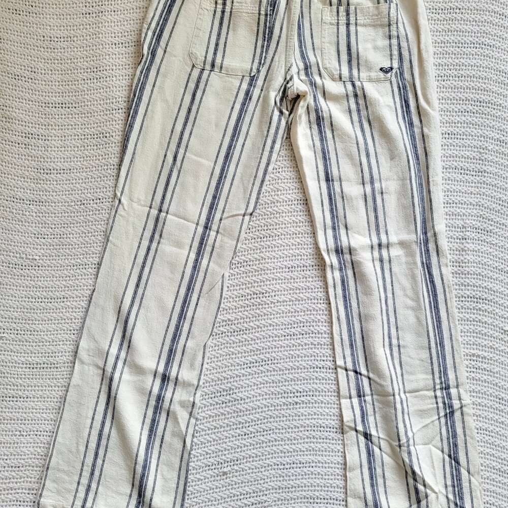 Roxy Oceanside Stripes Linen Drawstring Pants - image 2
